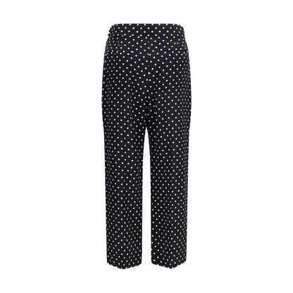 Valentino Black Silk Cropped Pants