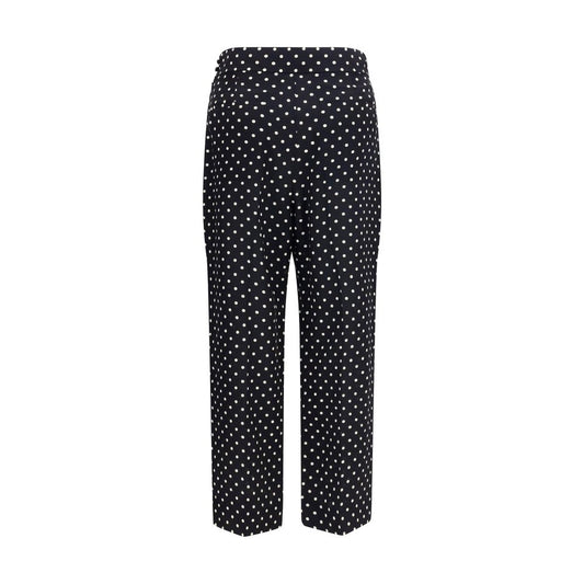 Valentino Black Silk Cropped Pants