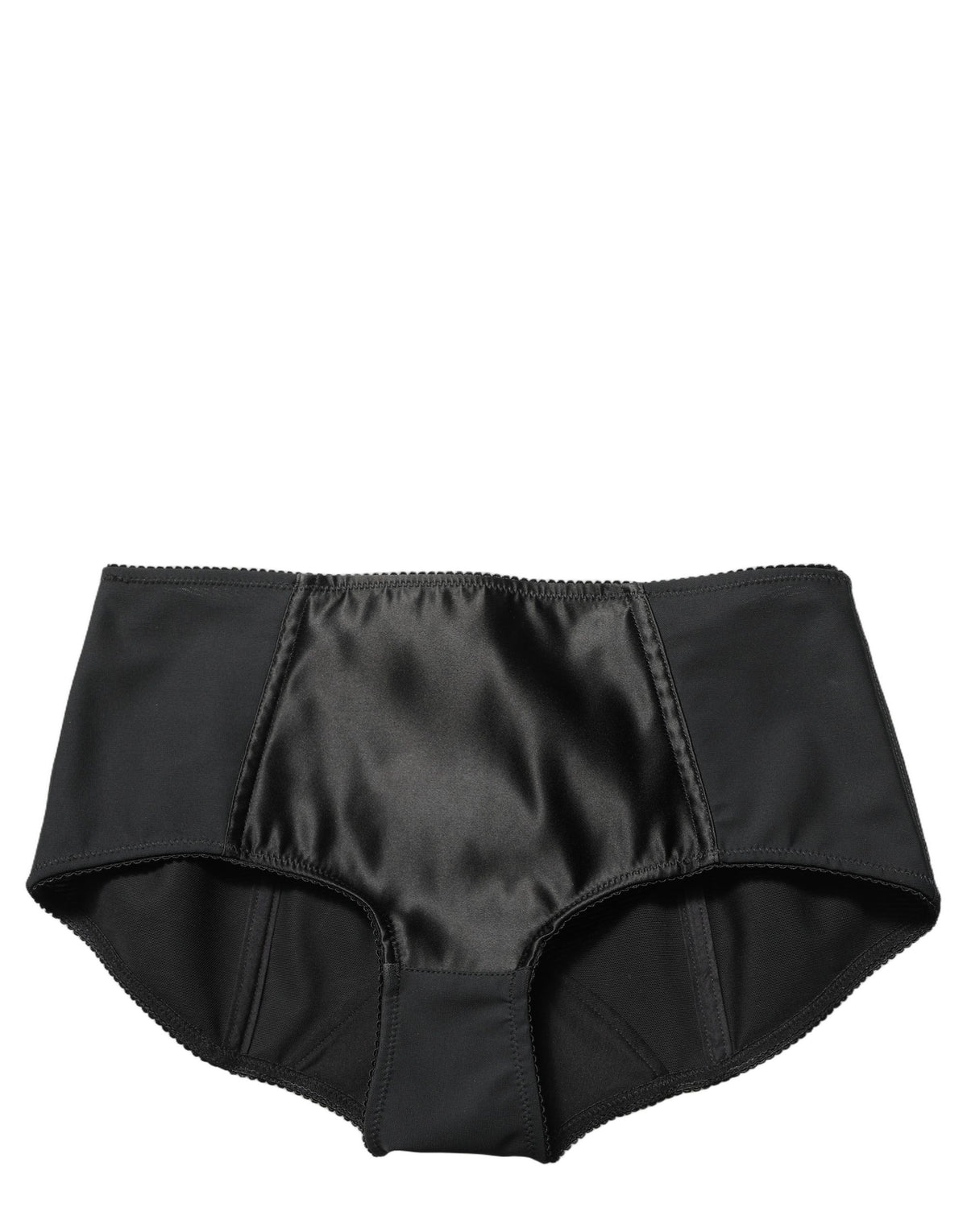 Dolce & Gabbana Schwarze Low-Waist Satin Culotte Hotpants Shorts