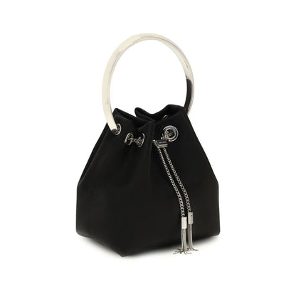 Jimmy Choo Black Cotton Shoulder Bag