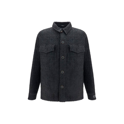 Balmain Black Cotton Full-Length Jacket