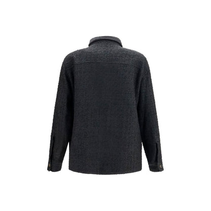 Balmain Black Cotton Full-Length Jacket