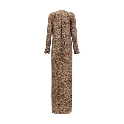 SA SU PHI Beige Silk Long Dress