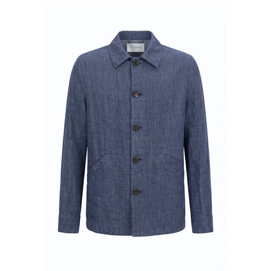 Malo Blue Linen Men's Jacket