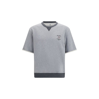 Brunello Cucinelli Gray Cotton Sweatshirt