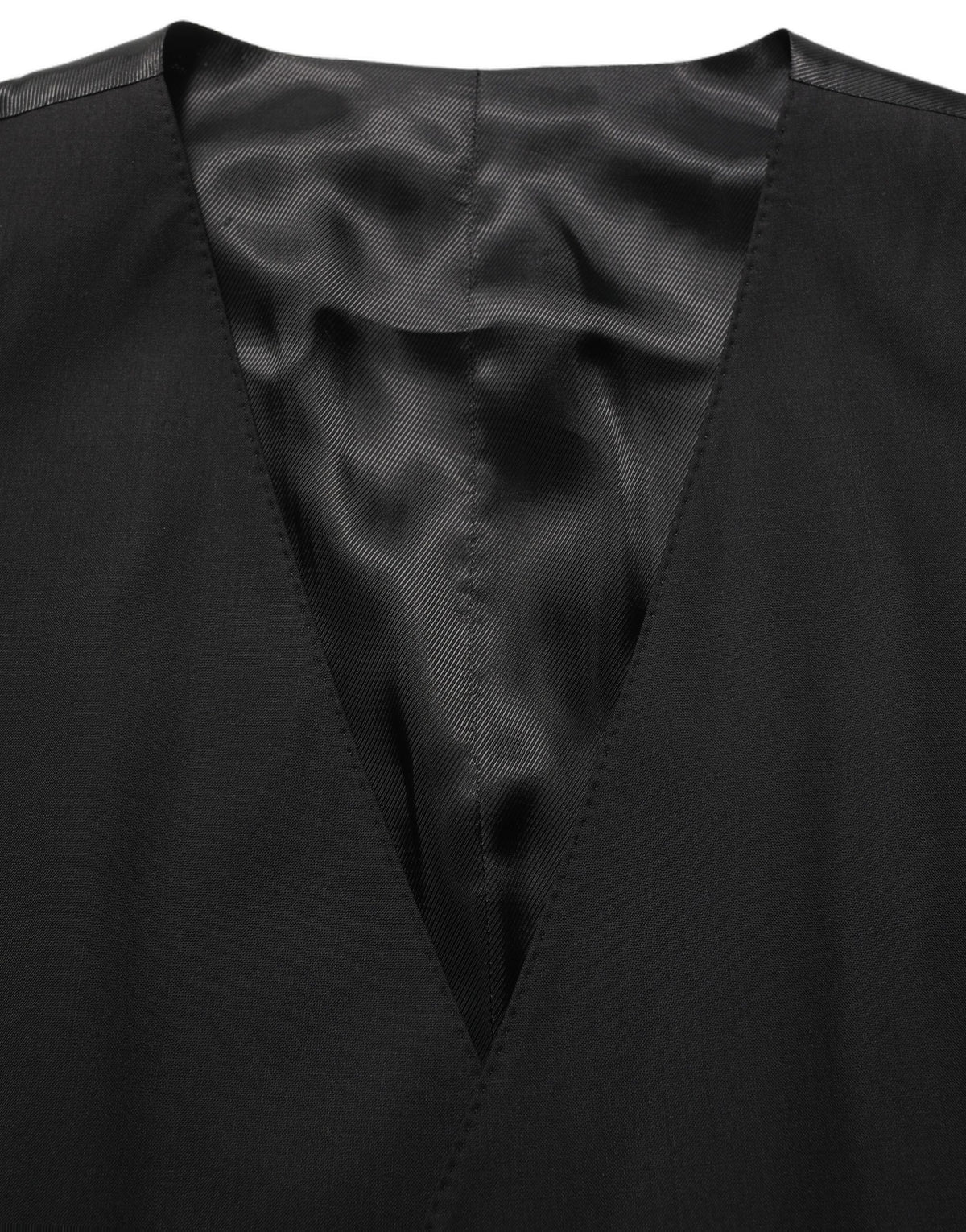 Dolce & Gabbana Schwarze Weste aus Wolle mit Stretchanteil