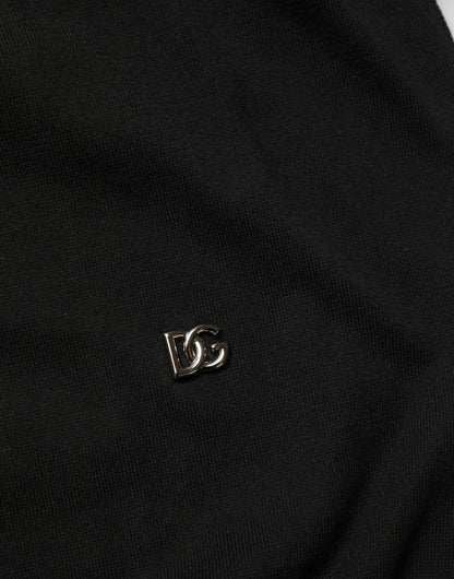 Dolce & Gabbana Black Cotton Collared Short Sleeves Men Polo T-shirt