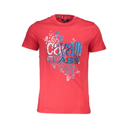 Cavalli Class Rosso Cotton Men's T-Shirt