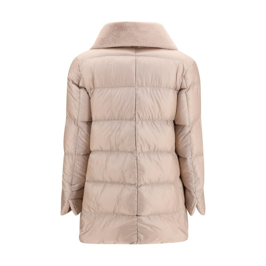 Herno Beige Goose Down Full-Length Jacket