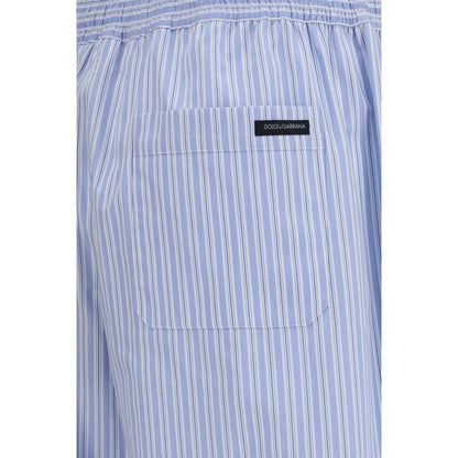 Dolce & Gabbana Blue Cotton Casual Pants