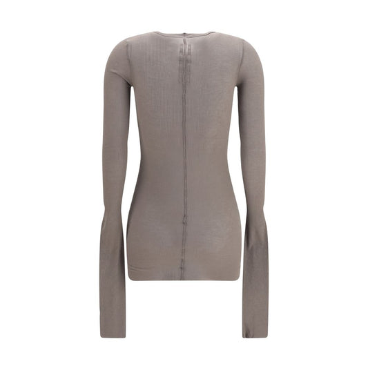 Rick Owens Gray Viscose Long Sleeve T-Shirt