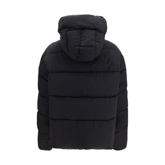 PINKO Black Nylon Full-Length Jacket