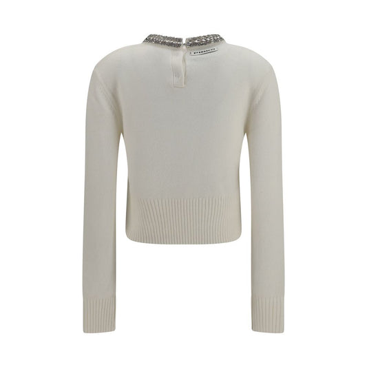PINKO White Wool Oves Aries Sweatshirt