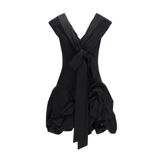 Magda Butrym Black Cotton Cocktail Dress