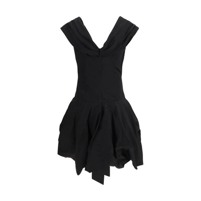 Magda Butrym Black Cotton Cocktail Dress
