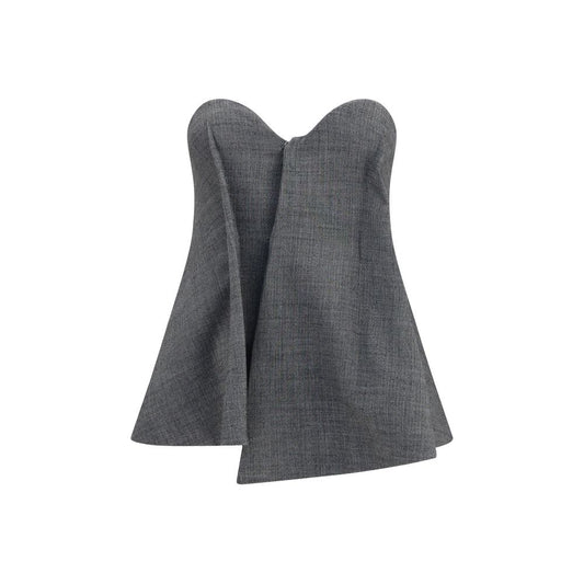 Magda Butrym Gray Wool Oves Aries Corset