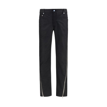Rick Owens Black Wool Oves Aries Straight-Leg Jeans