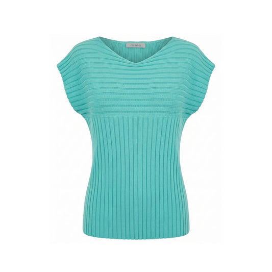 Malo Light Blue Cotton Women Sweater