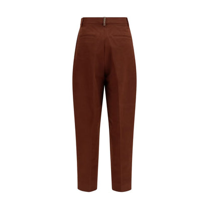 Fabiana Filippi Brown Cotton Casual Pants