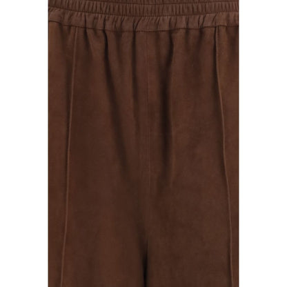 Fabiana Filippi Brown Leather Casual Pants