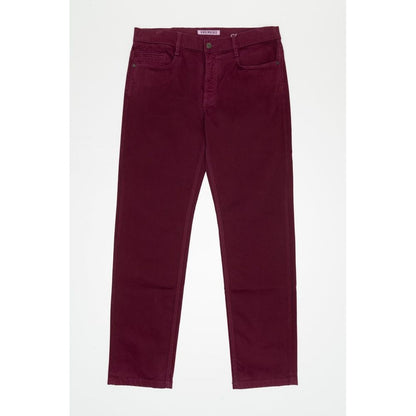 Bikkembergs Bordeaux Cotton Slim Fit Jeans