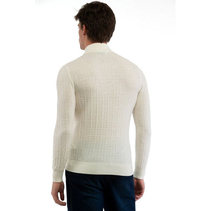 Bikkembergs White Wool Turtleneck