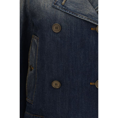 Burberry Blue Cotton Denim Jacket