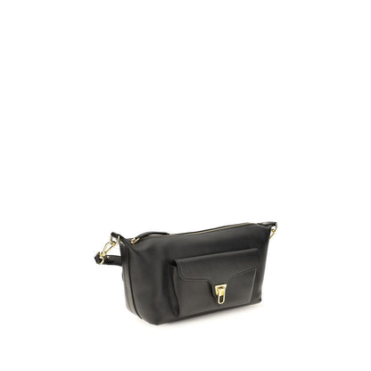 Coccinelle Black Calf Leather Bos Taurus Shoulder Bag