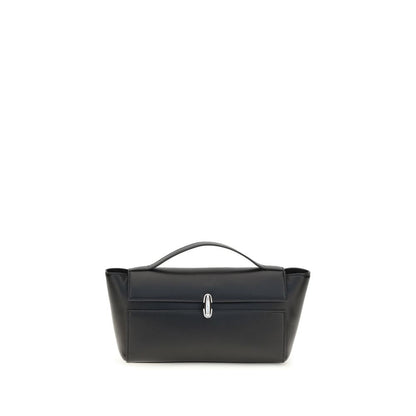 Savette Black Calf Leather Bos Taurus Shoulder Bag