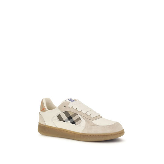 Burberry Beige Calf Leather Bos Taurus Sneakers