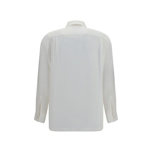 Max Mara White Silk Dress Shirt