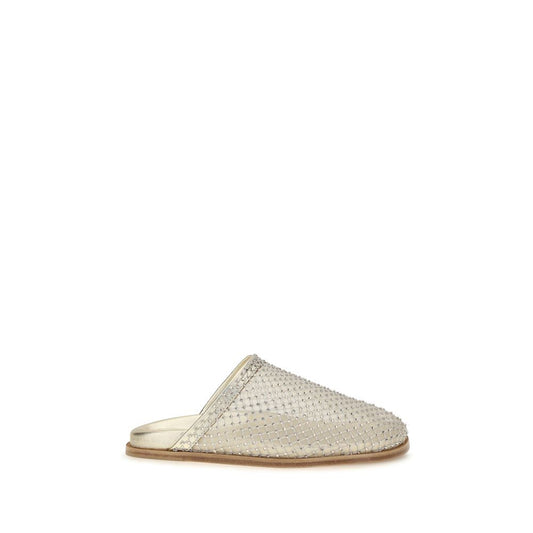 Forte_Forte Silver Fabric Mules