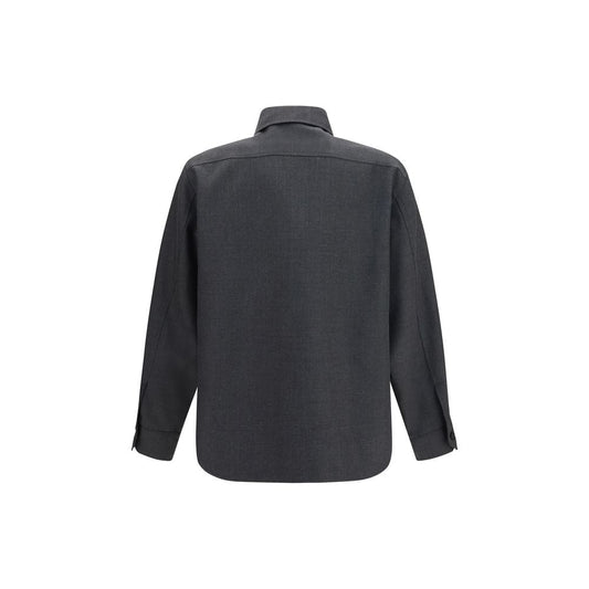 Valentino Garavani Gray Polyester Full-Length Jacket