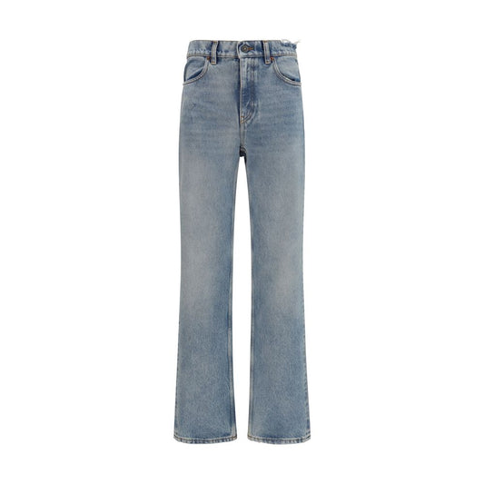 Golden Goose Blue Cotton Straight-Leg Jeans