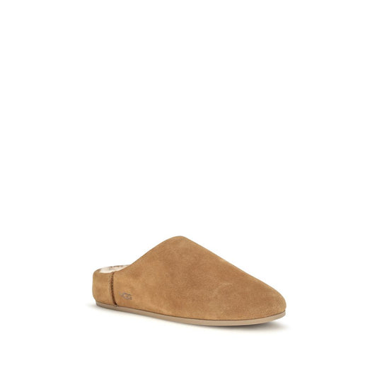 UGG Beige Leather Mules