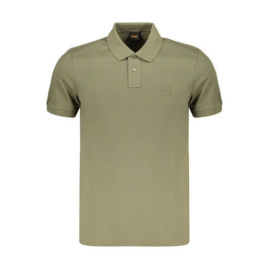 Hugo Boss Green Cotton Men's Polo Shirt