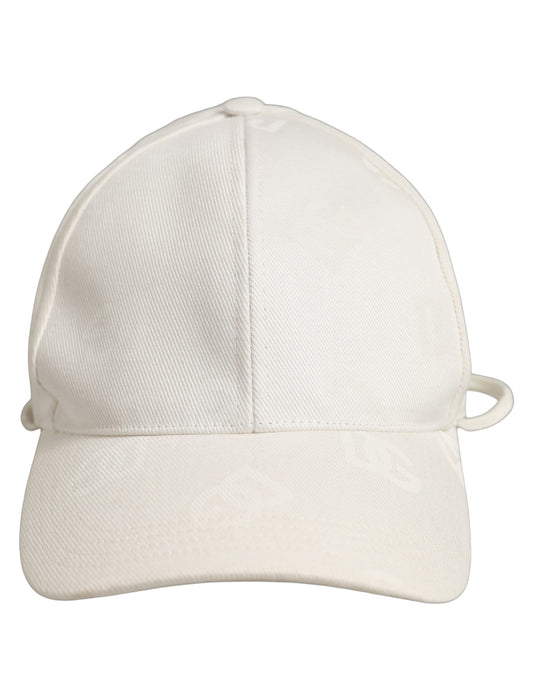 Dolce & Gabbana Men White Cotton Stretch Baseball Capello Hat