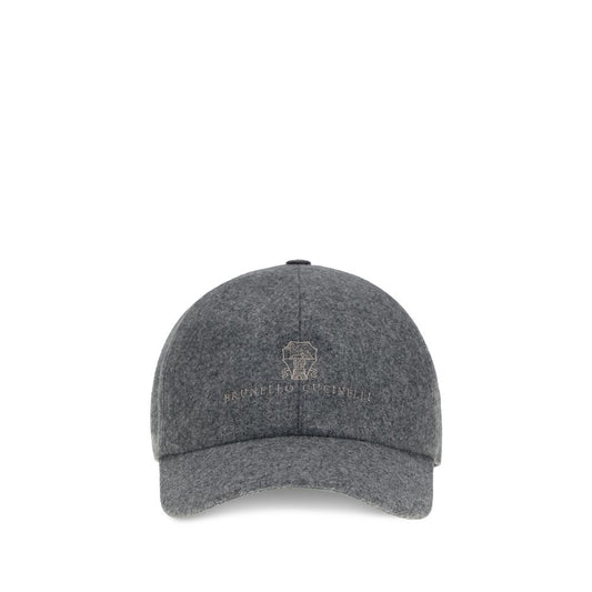 Brunello Cucinelli Gray Wool Oves Aries Cap (Baseball Hat)