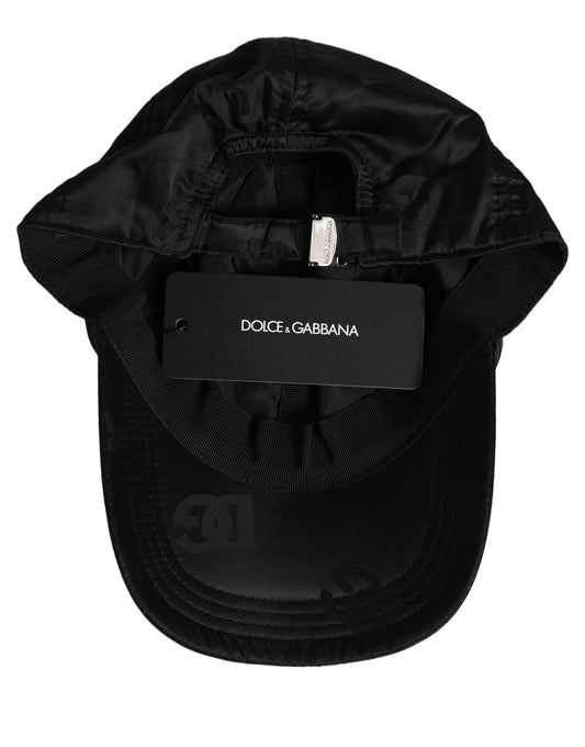 Dolce & Gabbana Men Black DG Monogram Baseball Capello Hat