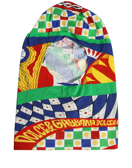 Dolce & Gabbana Men Multicolor Carretto Siciliano Balaclava Hat