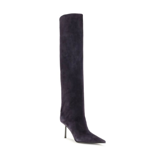 LE SILLA Blue Calf Leather Bos Taurus Over The Knee