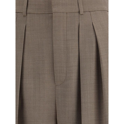Saint Laurent Beige Wool Casual Pants