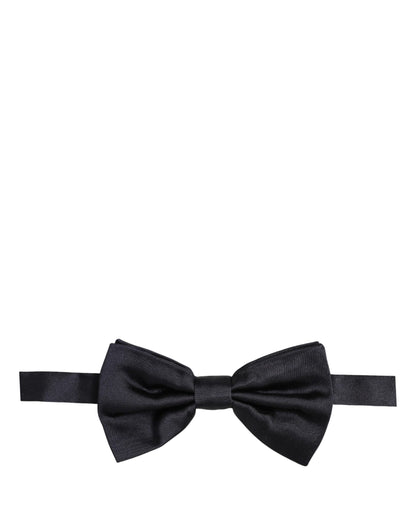 Dolce & Gabbana Men Black 100% Silk Adjustable Neck Papillon Bow Tie