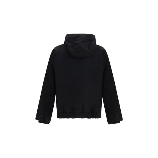 Sacai Black Wool Oves Aries Full-Length Jacket