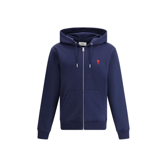Ami Paris Blue Cotton Sweatshirt