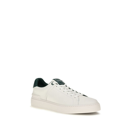 Balmain White Calf Leather Bos Taurus Sneakers
