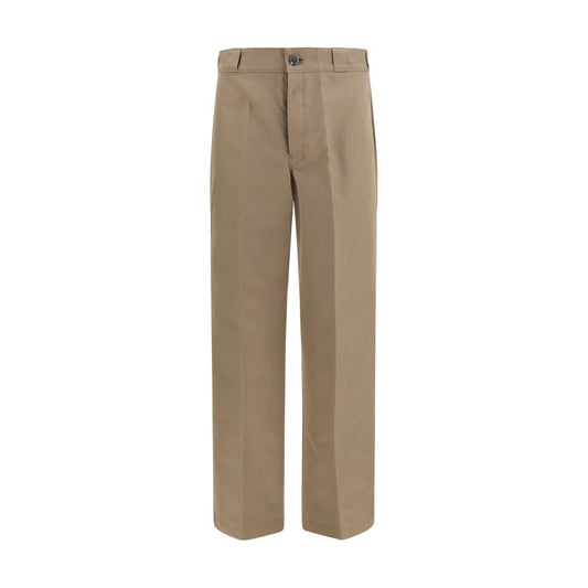 Prada Brown Cotton Casual Pants