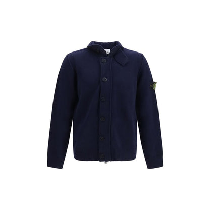 Stone Island Blue Cotton Cardigan