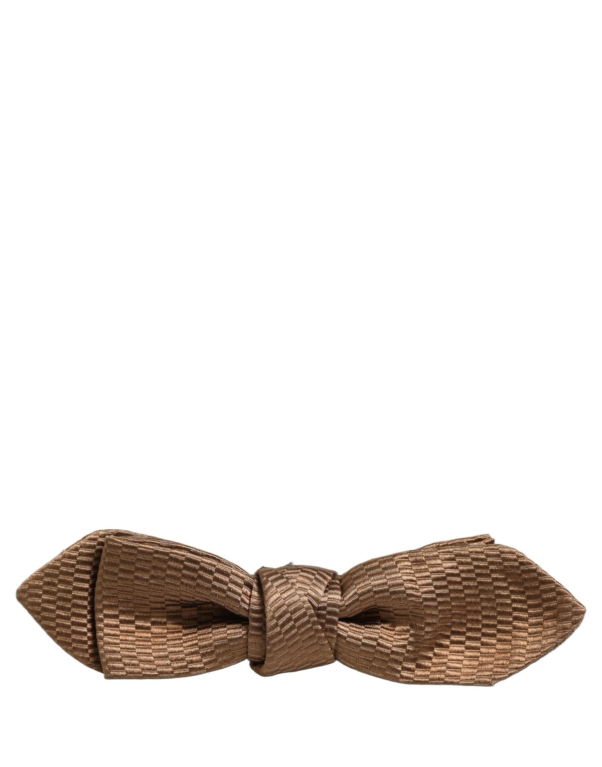 Dolce & Gabbana Herren braun goldene Seide verstellbare Halsfliege Papillon Schleife