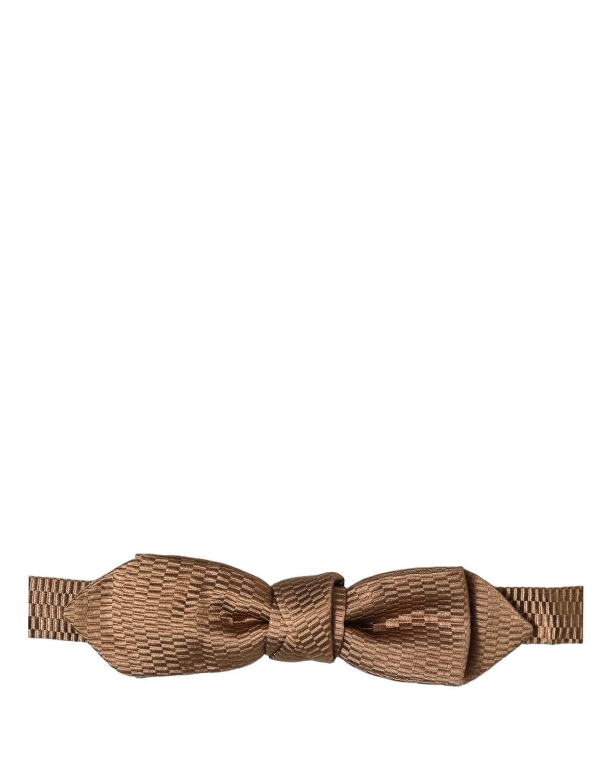 Dolce & Gabbana Herren braun goldene Seide verstellbare Halsfliege Papillon Schleife